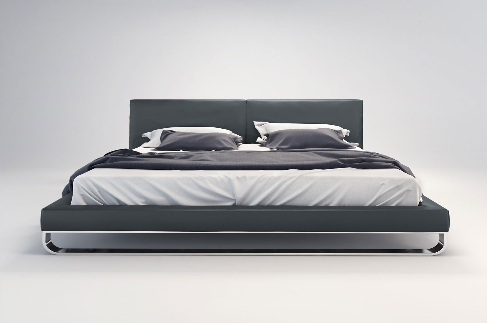 Chelsea Modern Leather Bed By Modloft Nova Interiors