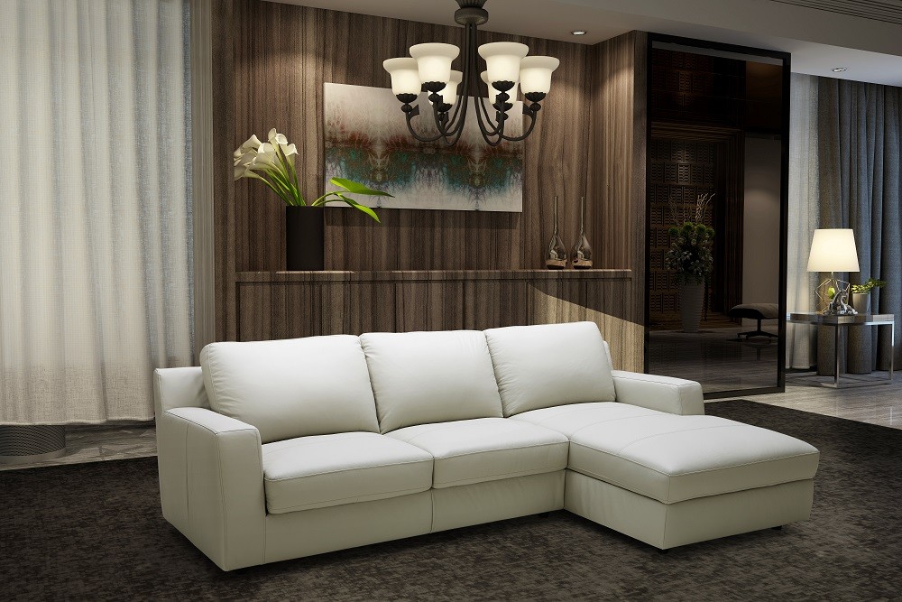Lauren Premium Leather Sectional | J&M