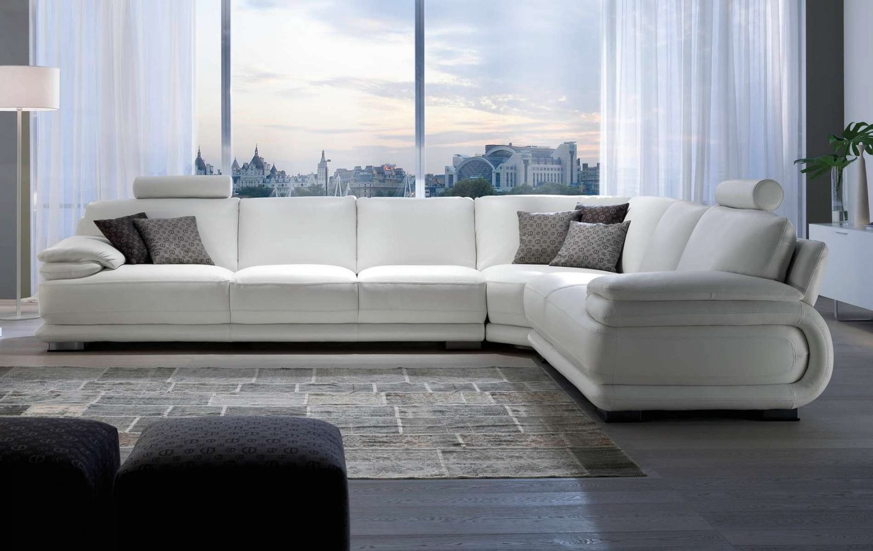 chateau d ax leather sectional sofa by divani