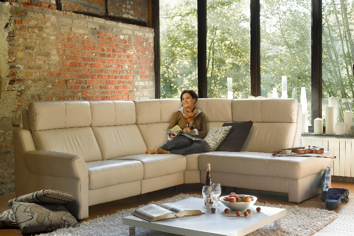 Hera leather sectional by ROM Belgium at Nova Interiors contemporary ...