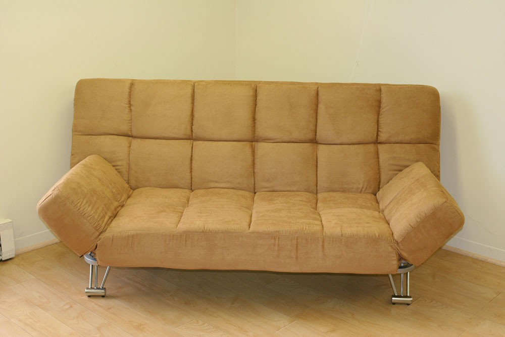 sofa bed tan camel