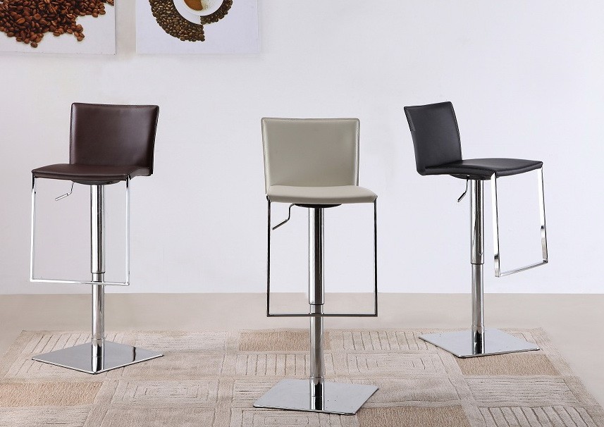 C-183B-3  Leather Barstool By J&M