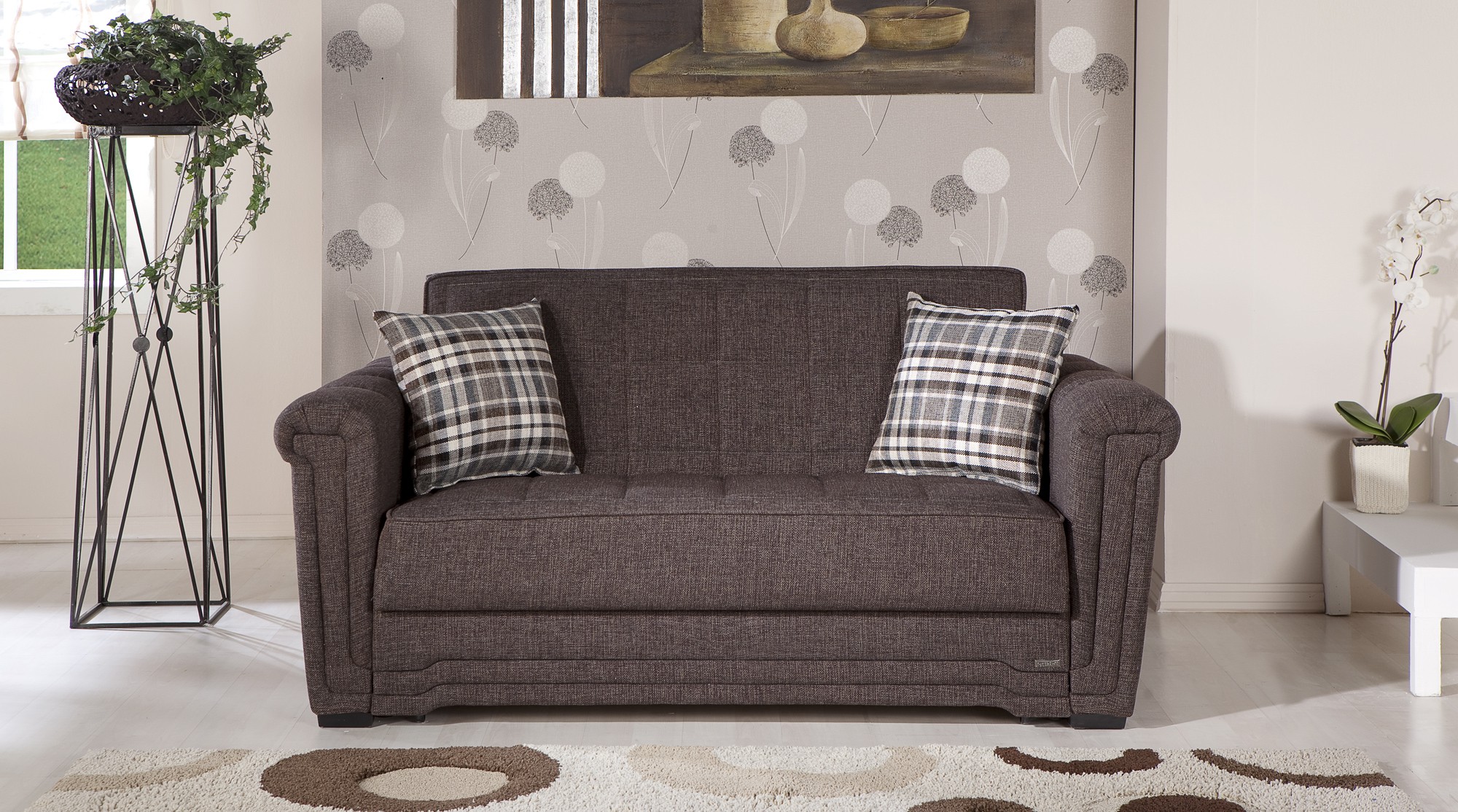 Victoria loveseat sleeper Andre dark brown By Sunset