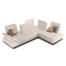 Gemma Leather sectional with sliding Backs by IDP Italia 