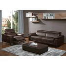 Hendrix Sofa Set in  Brown  Leather