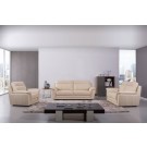 S210 Sofa Set in Beige Leather