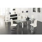 Stark glass dining table