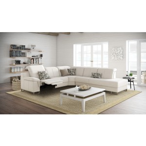 Apollon Leather Sectional with Recliner | Rom | Made in Belgium