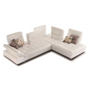 Gemma Leather sectional with sliding Backs by IDP Italia 