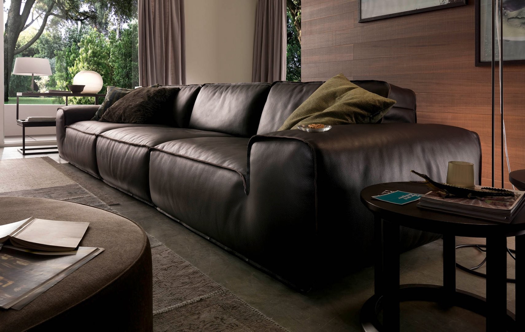 leather modular sofa 3 pcs chateau d'ax