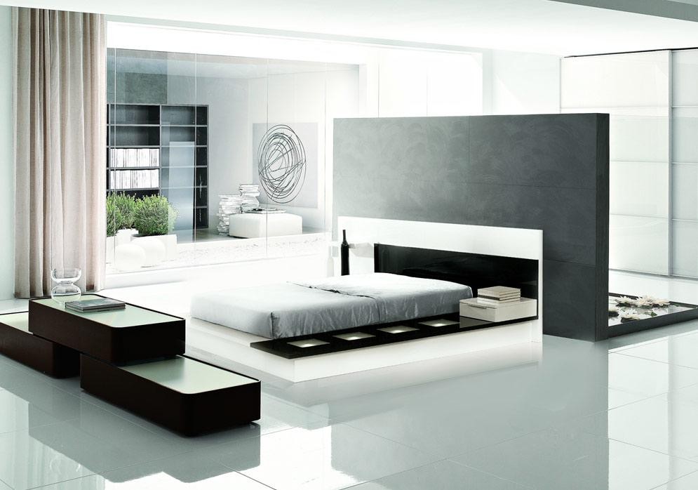 Impera Modern-Contemporary lacquer platform bed NOVA Interiors