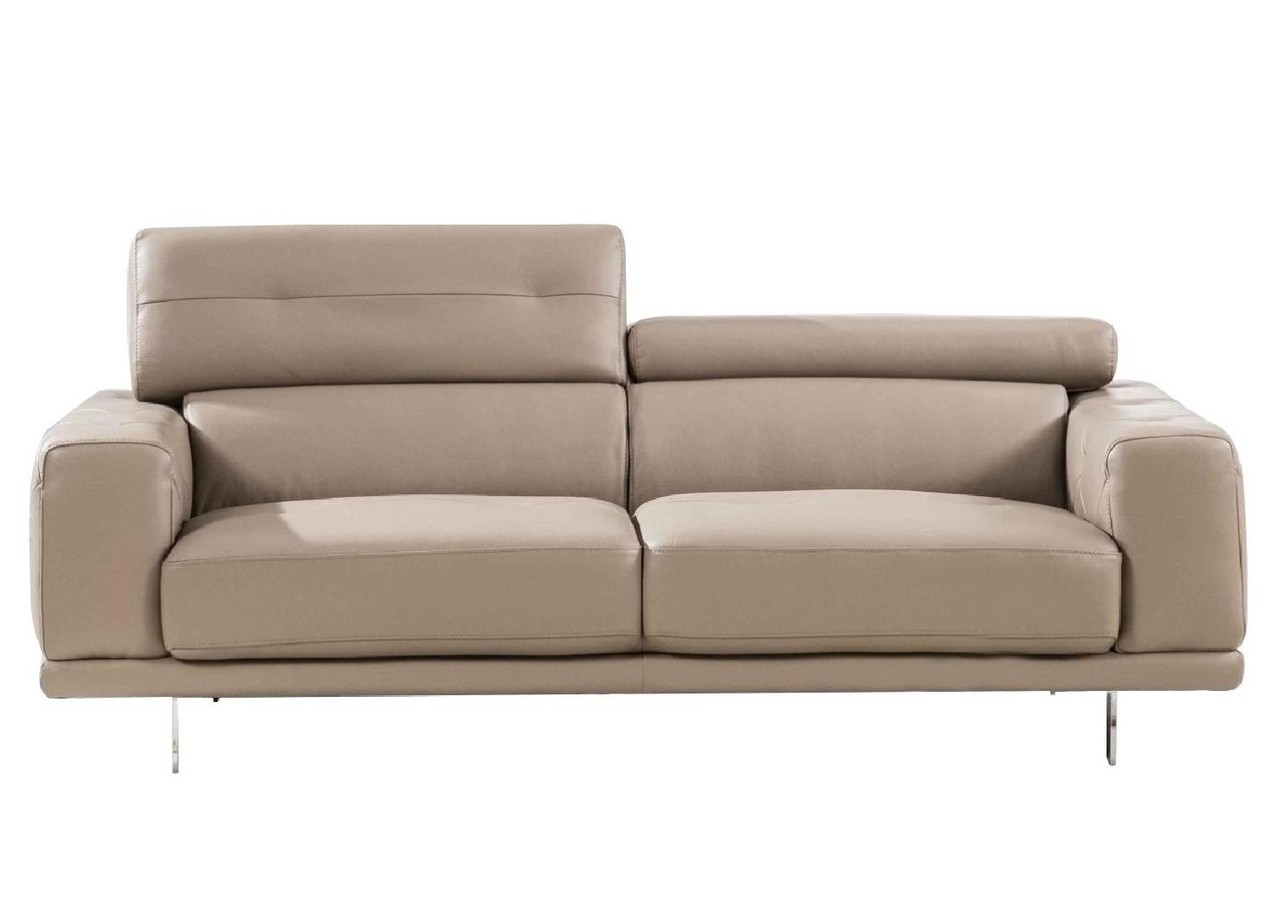 6692l delray taupe leather sofa